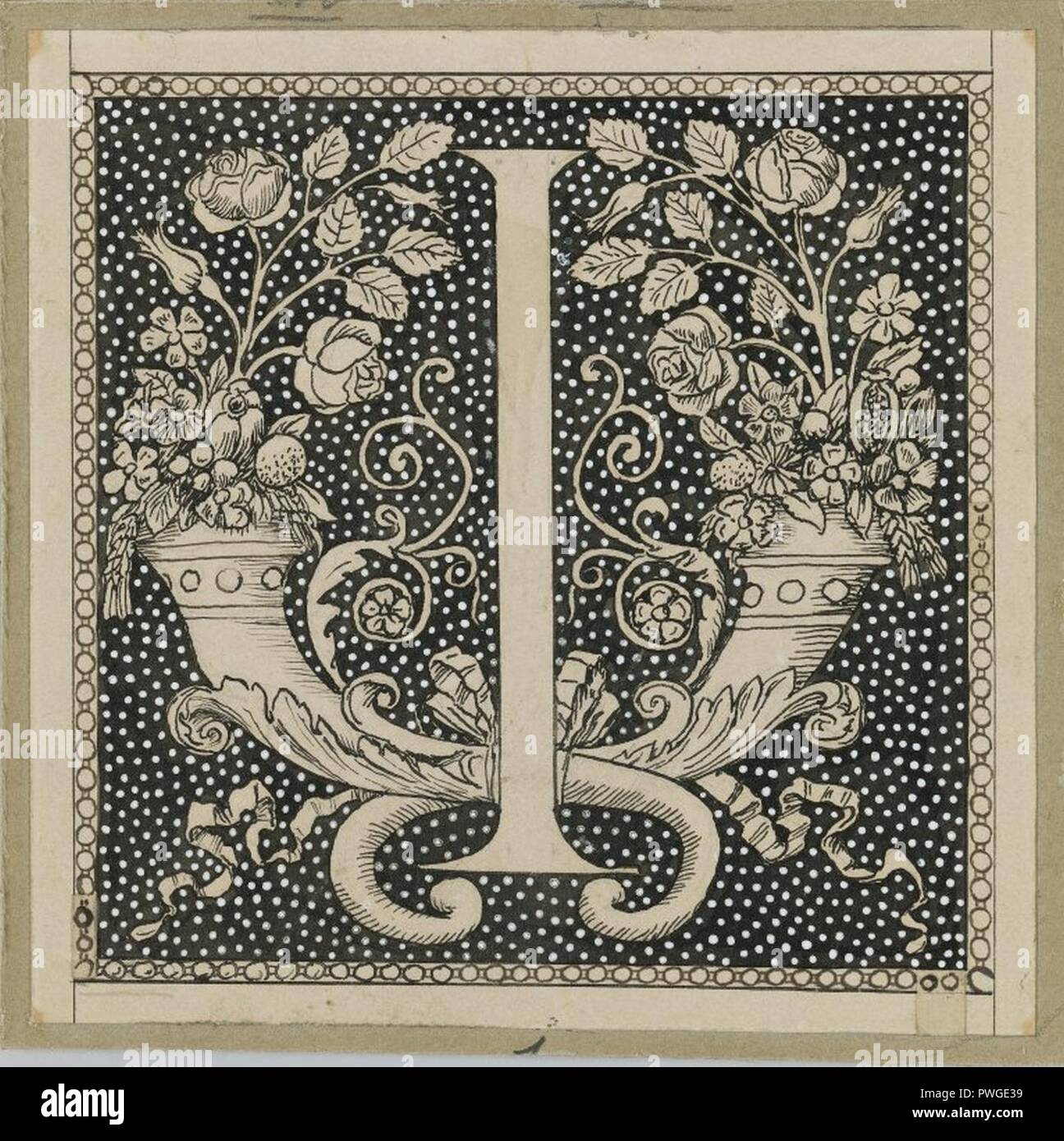 Letra mayúscula I - James Tissot. Foto de stock