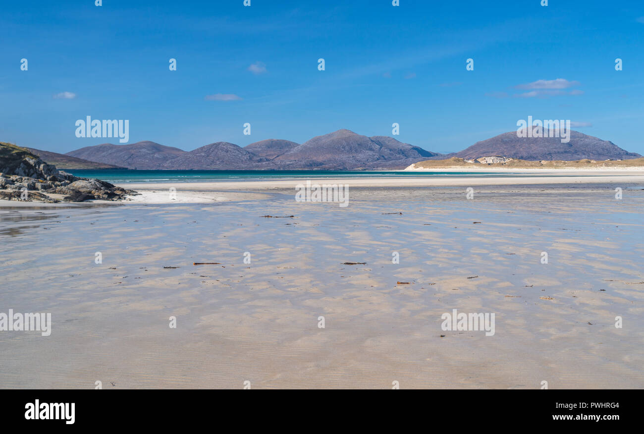 Luskentire beach, en la isla de Harris, Scotland, Reino Unido Foto de stock