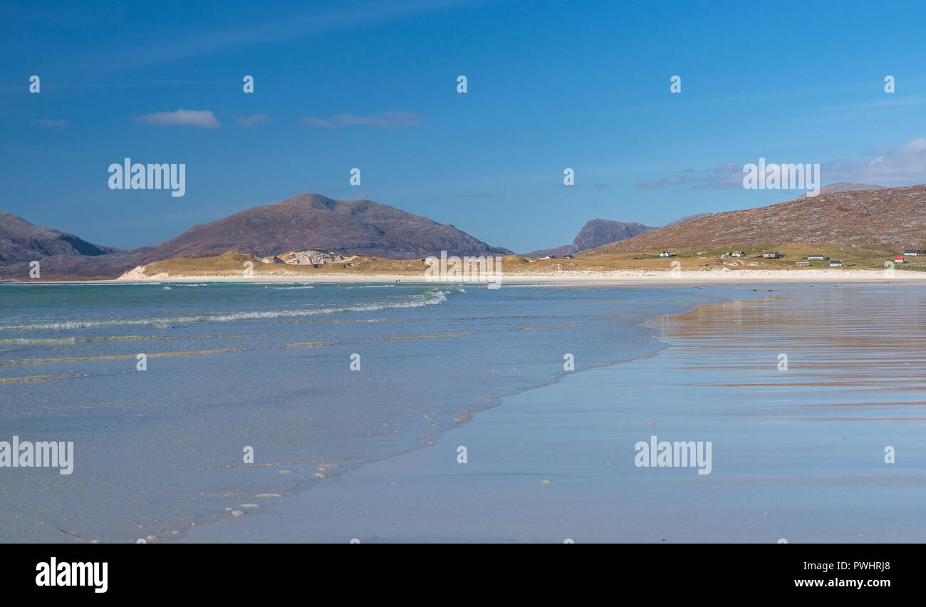 Luskentire beach, en la isla de Harris, Scotland, Reino Unido Foto de stock