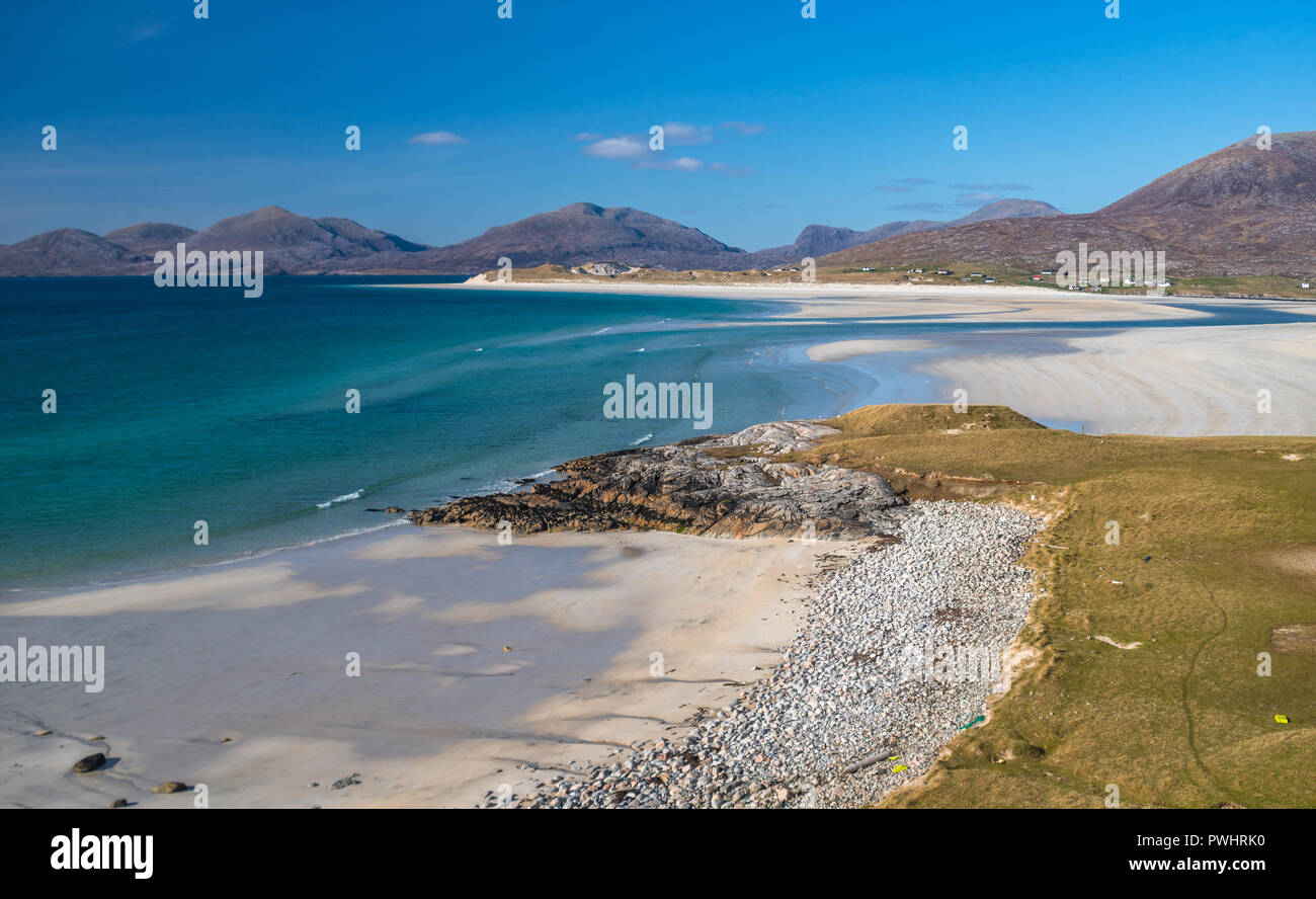 Luskentire beach, en la isla de Harris, Scotland, Reino Unido Foto de stock