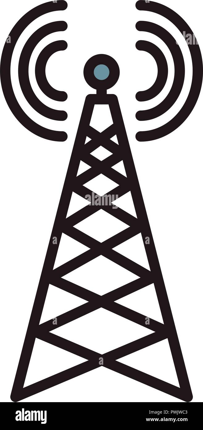 El símbolo de antena radio ilustración vectorial diseño gráfico
