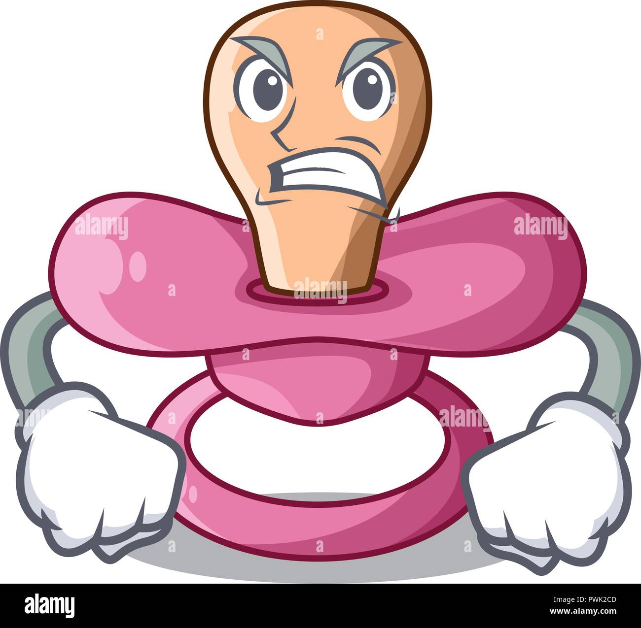 Enojado Cartoon Chupete Para Un Bebe Recien Nacido Imagen Vector De Stock Alamy