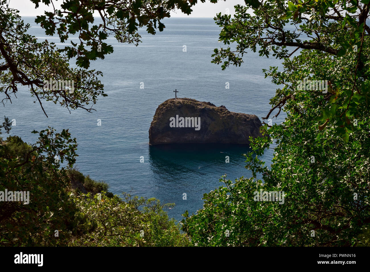 Saint George island en Crimea. Cerca de Sebastopol Foto de stock
