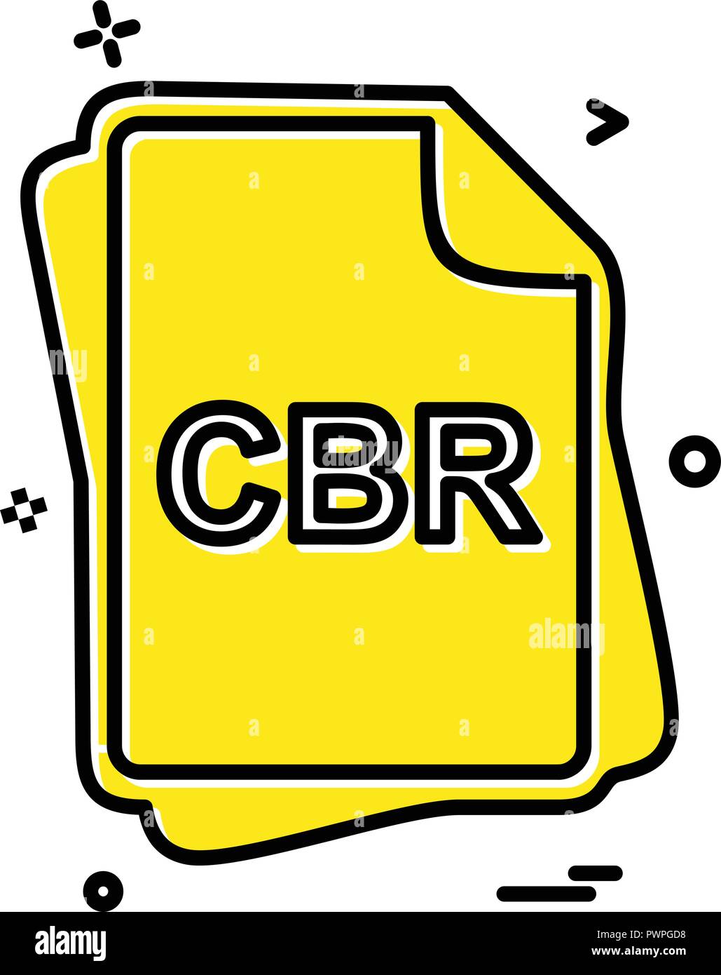 Icono de tipo de archivo CBR vector diseño Imagen Vector de stock - Alamy