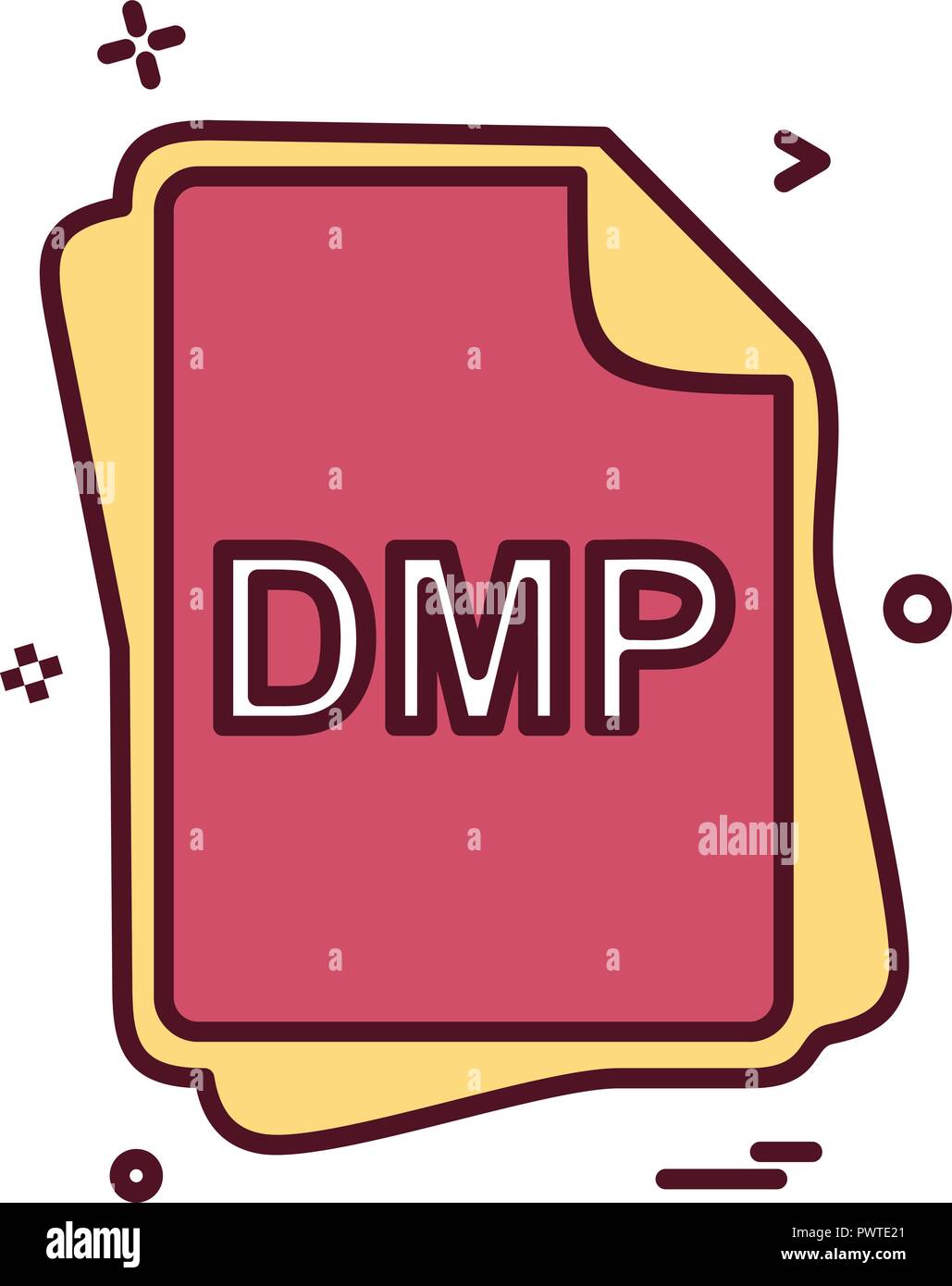 Icono de tipo de archivo DMP vector diseño Imagen Vector de stock - Alamy