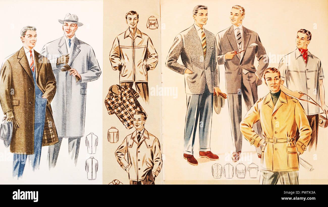 Moda para hombres, 1950 Fotografía de stock - Alamy