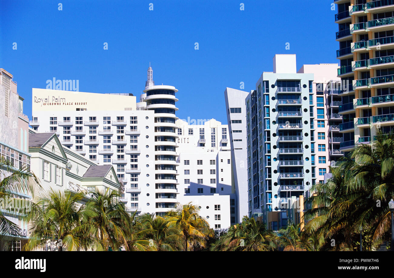 Miami Beach, Miami, Florida, EE.UU. Foto de stock