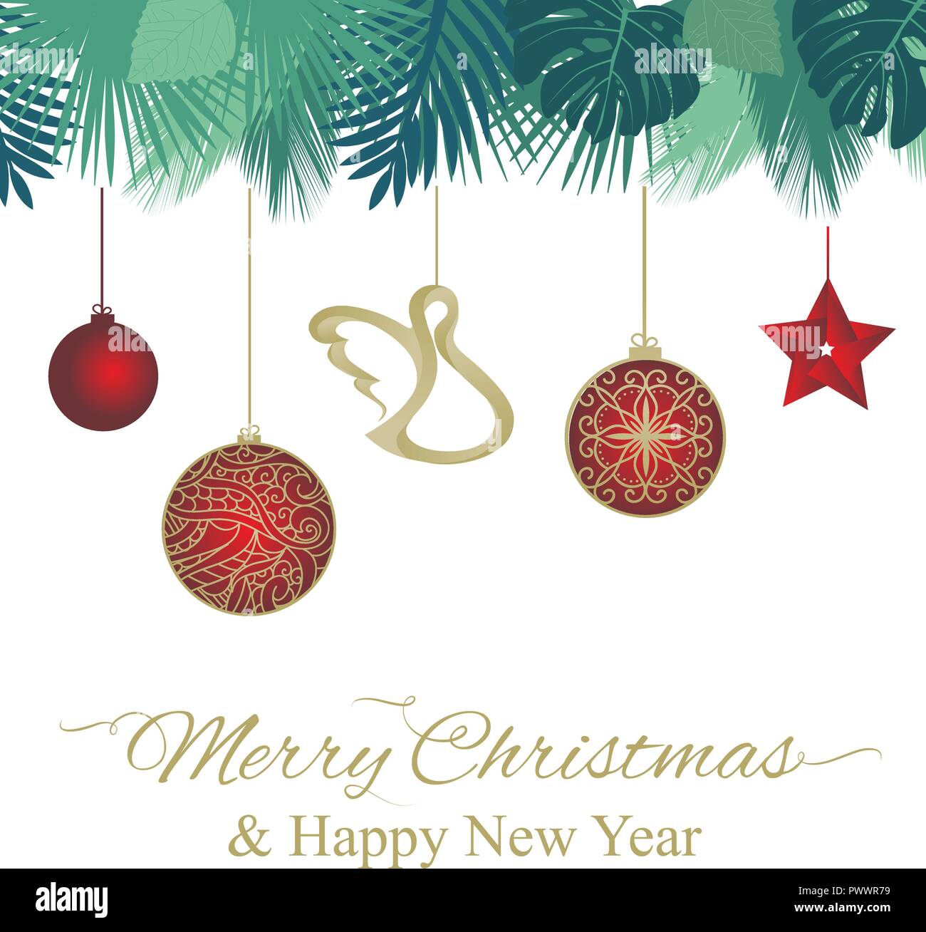 Christmas Decoration Hawaiian Merry Christmas Imágenes Vectoriales De Stock - Alamy