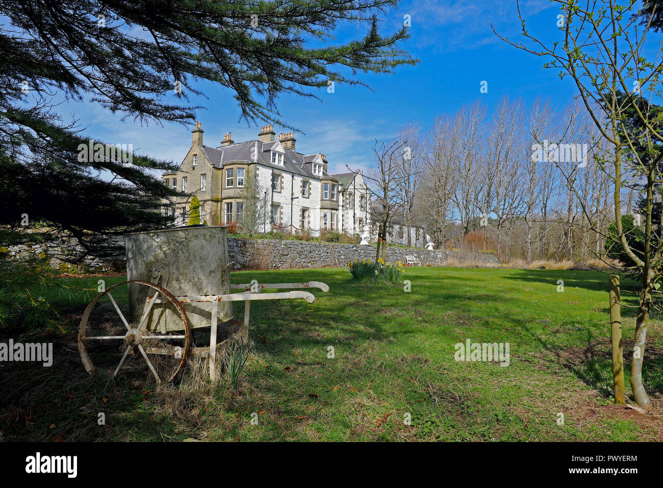 Casas de campo escocés. Casa Rathburne. Foto de stock