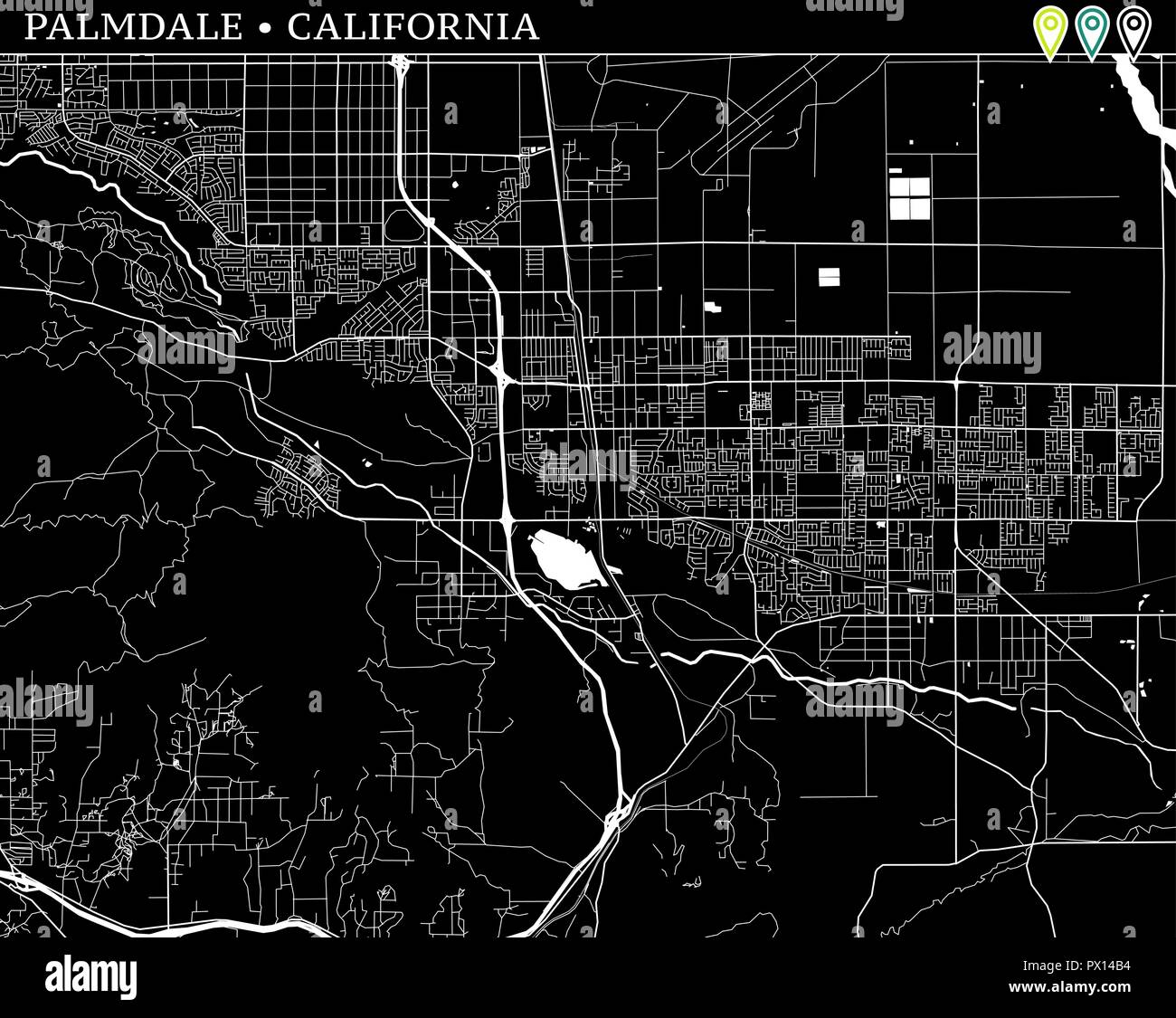 Mapa de palmdale fotografías e imágenes de alta resolución Alamy
