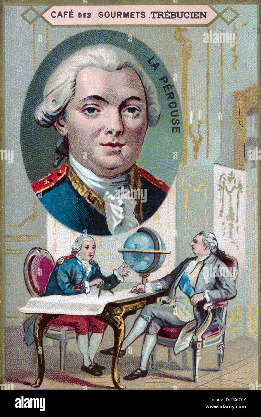JEAN-FRANÇOIS de GALAUP, conde de Lapérouse (1741-1788?), oficial naval francés y explorer Foto de stock
