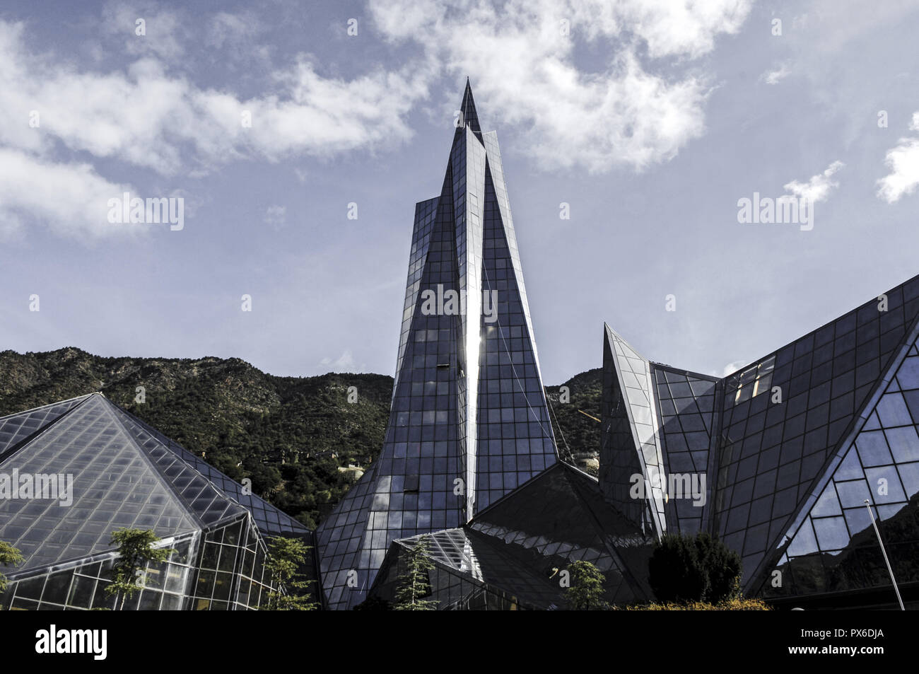 Andorra la Vella, termas Caldea, Andorra, Escaldes-Engordany Fotografía de  stock - Alamy