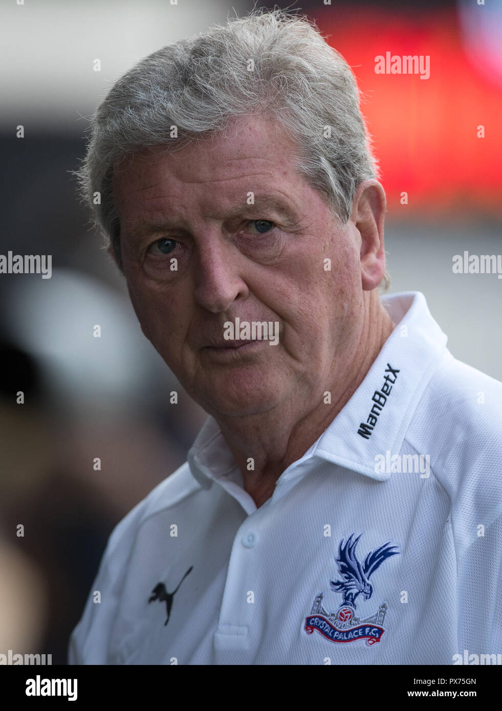 Crystal Palace Manager Roy Hodgson pre coincidir durante el partido amistoso de pretemporada 2018/19 entre Oxford United y Crystal Palace al Kassam Stadi Foto de stock