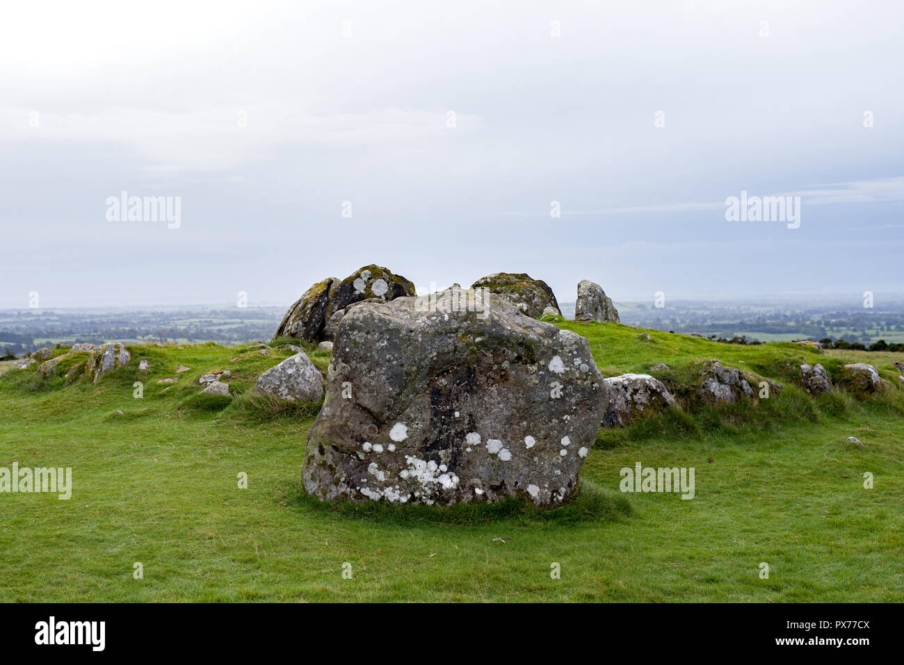 Antiguo Pasaje de Loughcrew tumbas, Co Meath, Irlanda Foto de stock