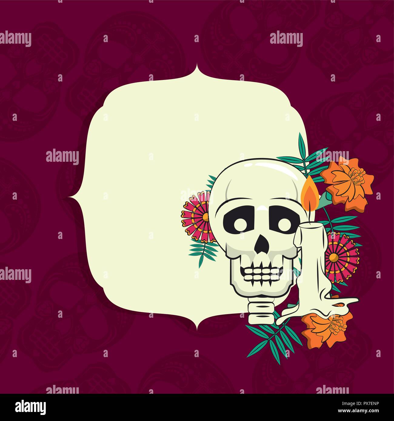 Marco Del Dia De Los Muertos Imagen Vector De Stock Alamy