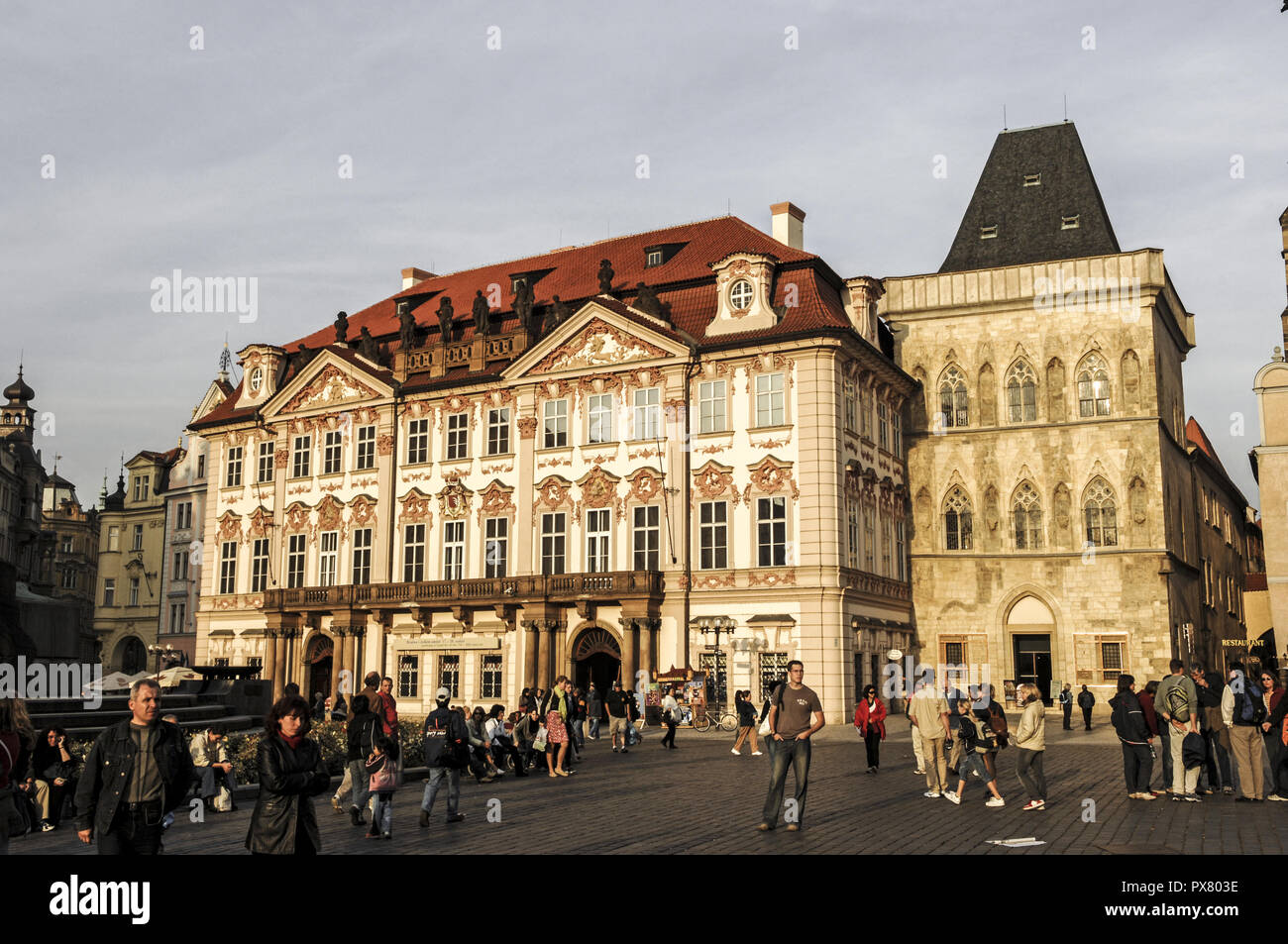 Praga, Old Town Square, Staromestske namesti, República Checa Foto de stock