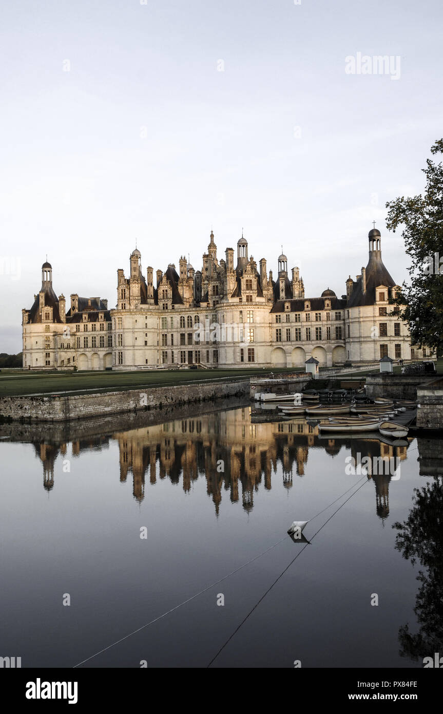 Castillo de Loira, el château de Chambord, Francia, Valle del Loira