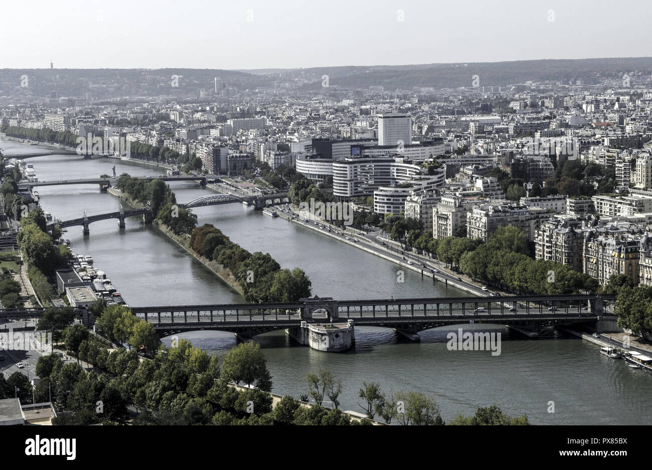 París, el río Sena, Francia Foto de stock
