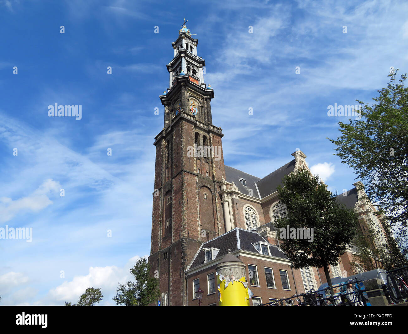 Westerkerk (pronunciación holandesa: [ʋɛstərkɛrk]; en inglés: Iglesia  Occidental) está dentro de la iglesia reformada protestante neerlandesa  Fotografía de stock - Alamy