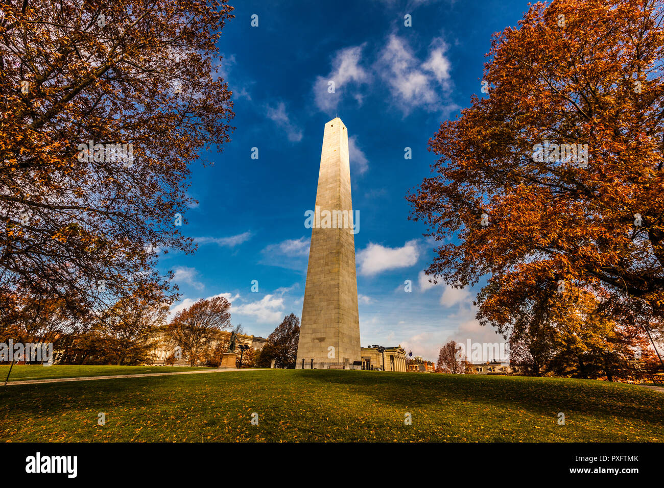 Bunker hill Monument   en Boston, Massachusetts, EE.UU. Foto de stock