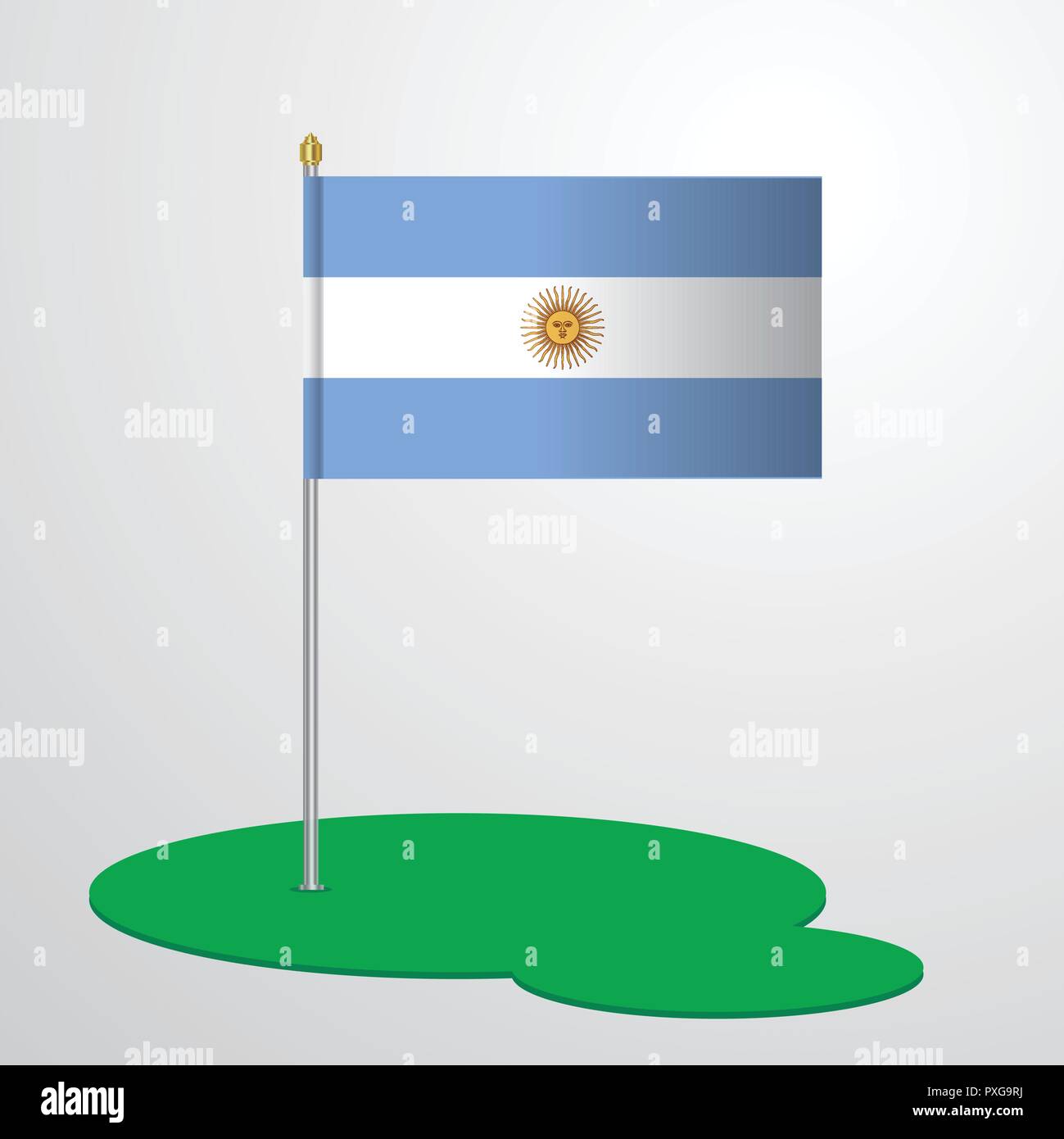 América argentina aislada mástil de bandera argentina bandera argentina  color aislado Fotografía de stock - Alamy