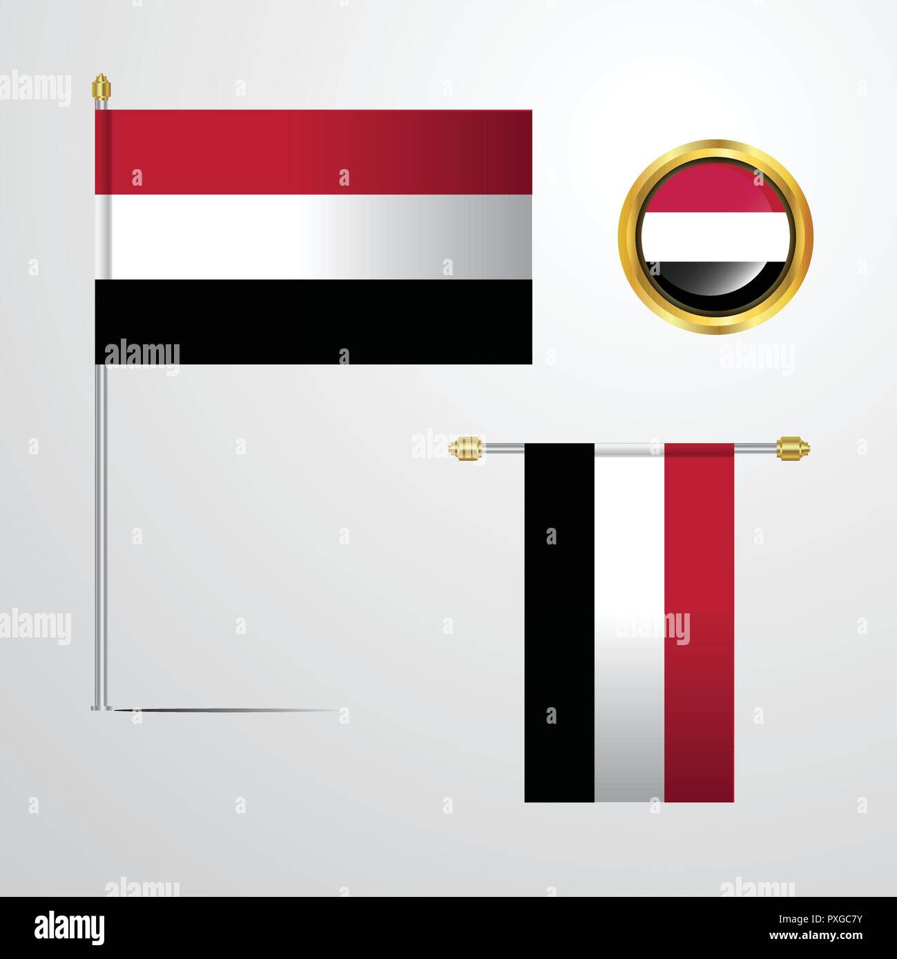 Bandera Ondulada De Yemen Imágenes Vectoriales De Stock Alamy 