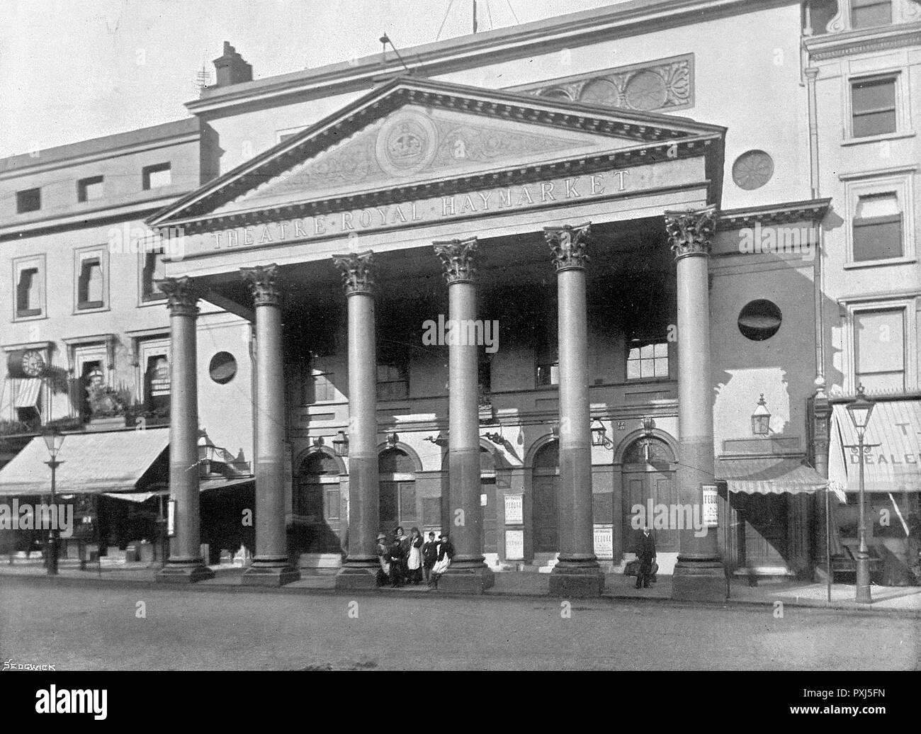 TEATRO HAYMARKET 1895 Foto de stock