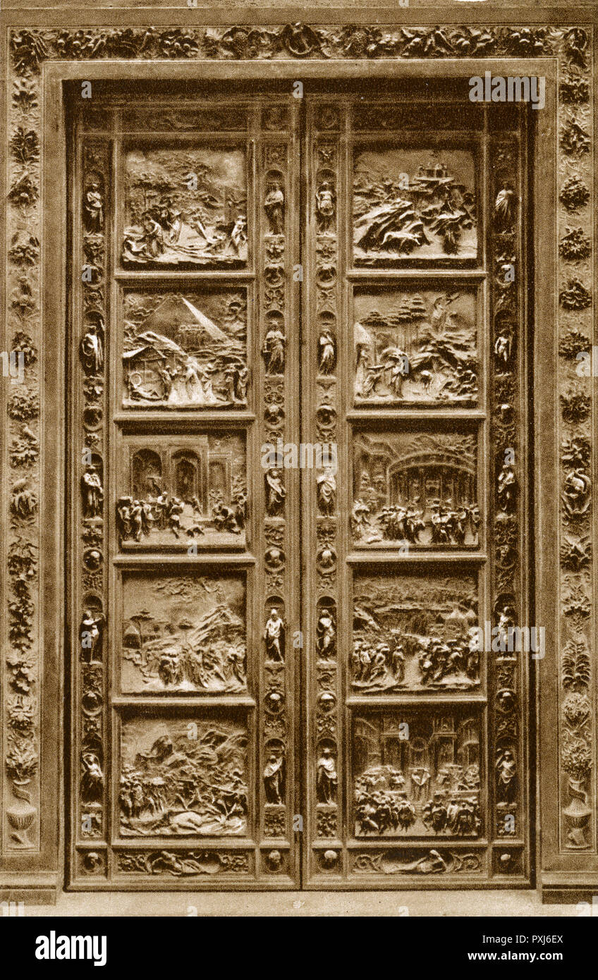 Florencia, Italia - Las puertas del Baptisterio Fotografía de stock - Alamy