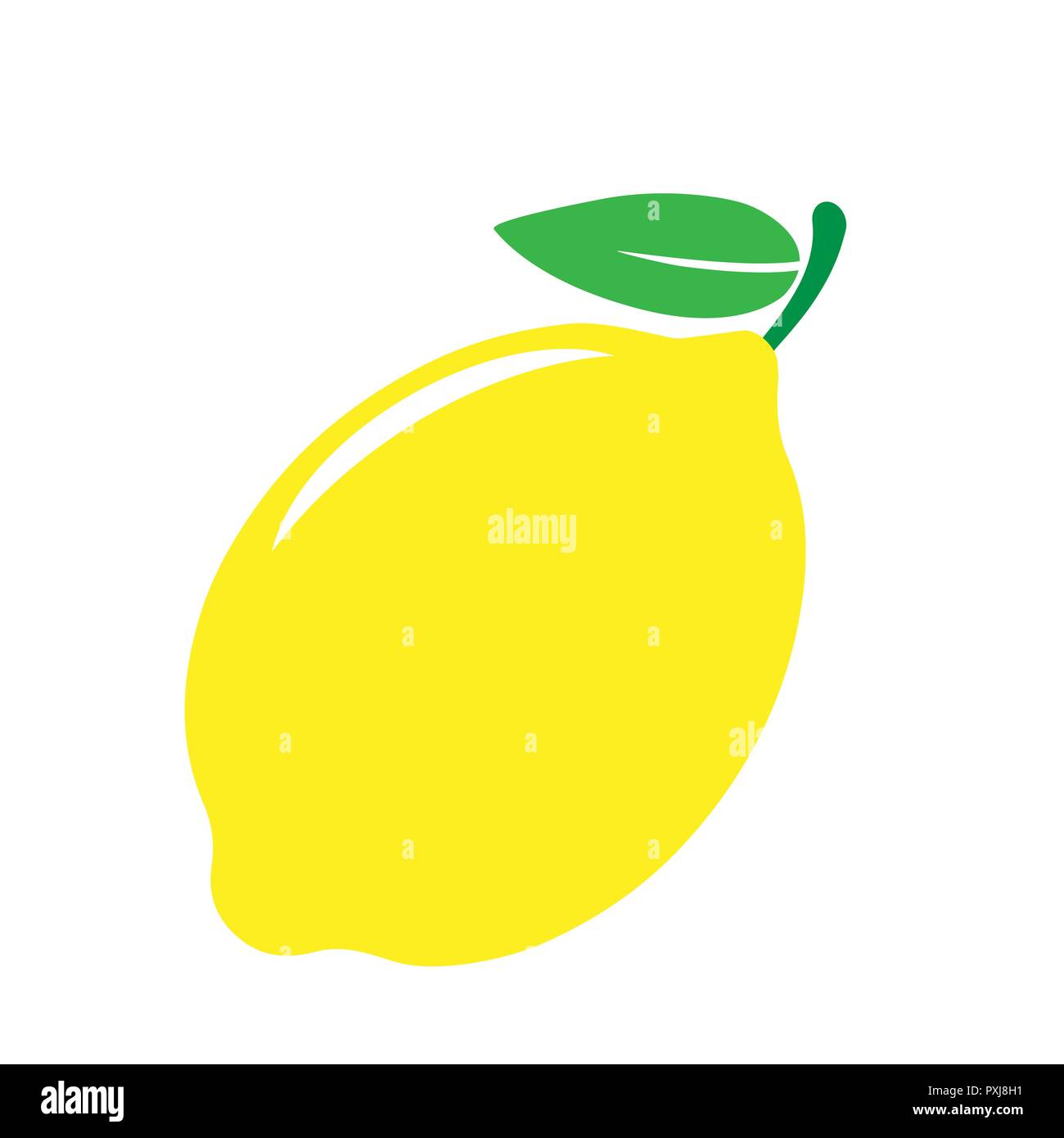 Icono amarillo limón. Ilustración vectorial, Isolatrd sobre fondo blanco. Ilustración del Vector