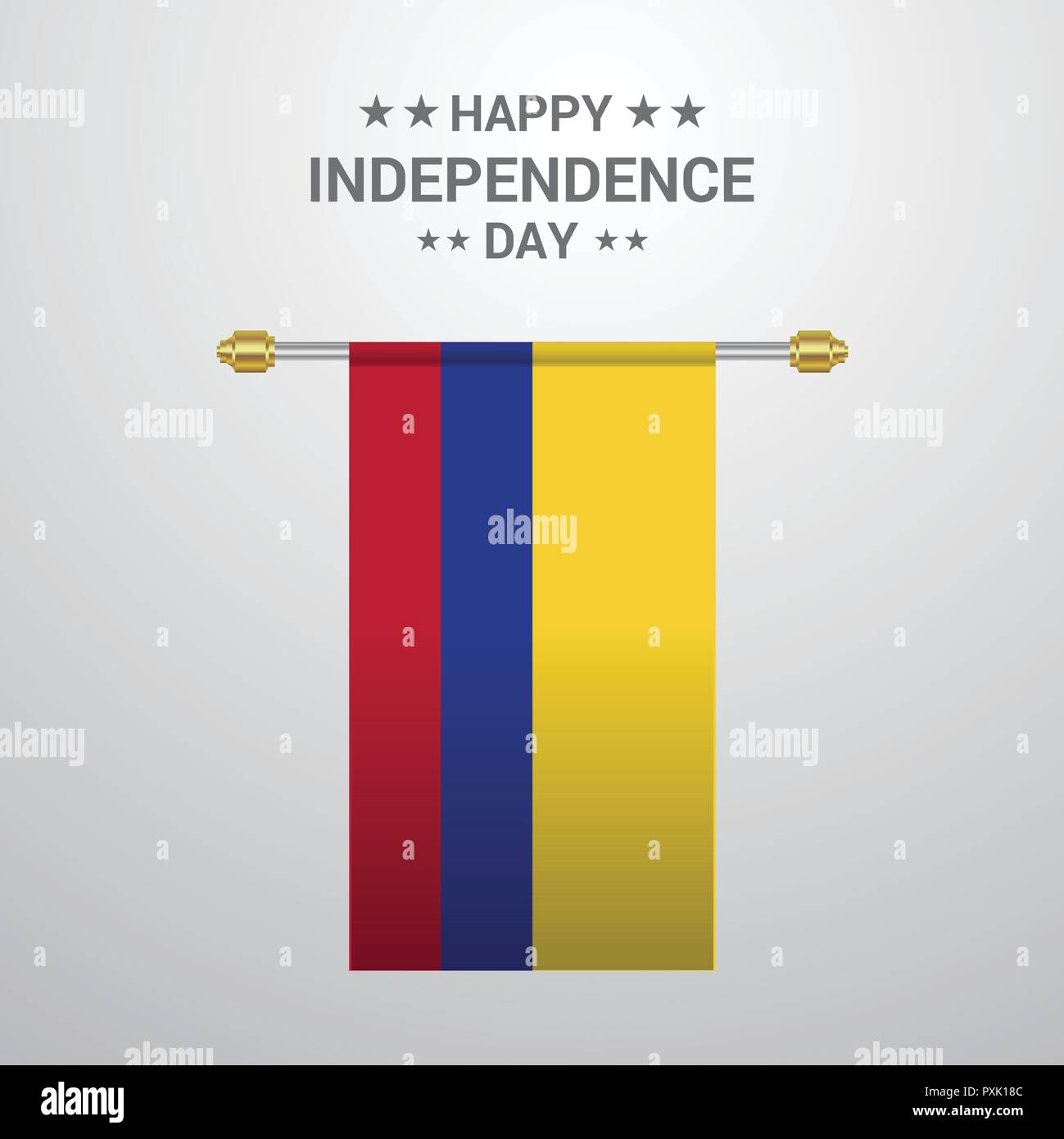 Día de la independencia de Colombia antecedentes bandera colgante Imagen  Vector de stock - Alamy