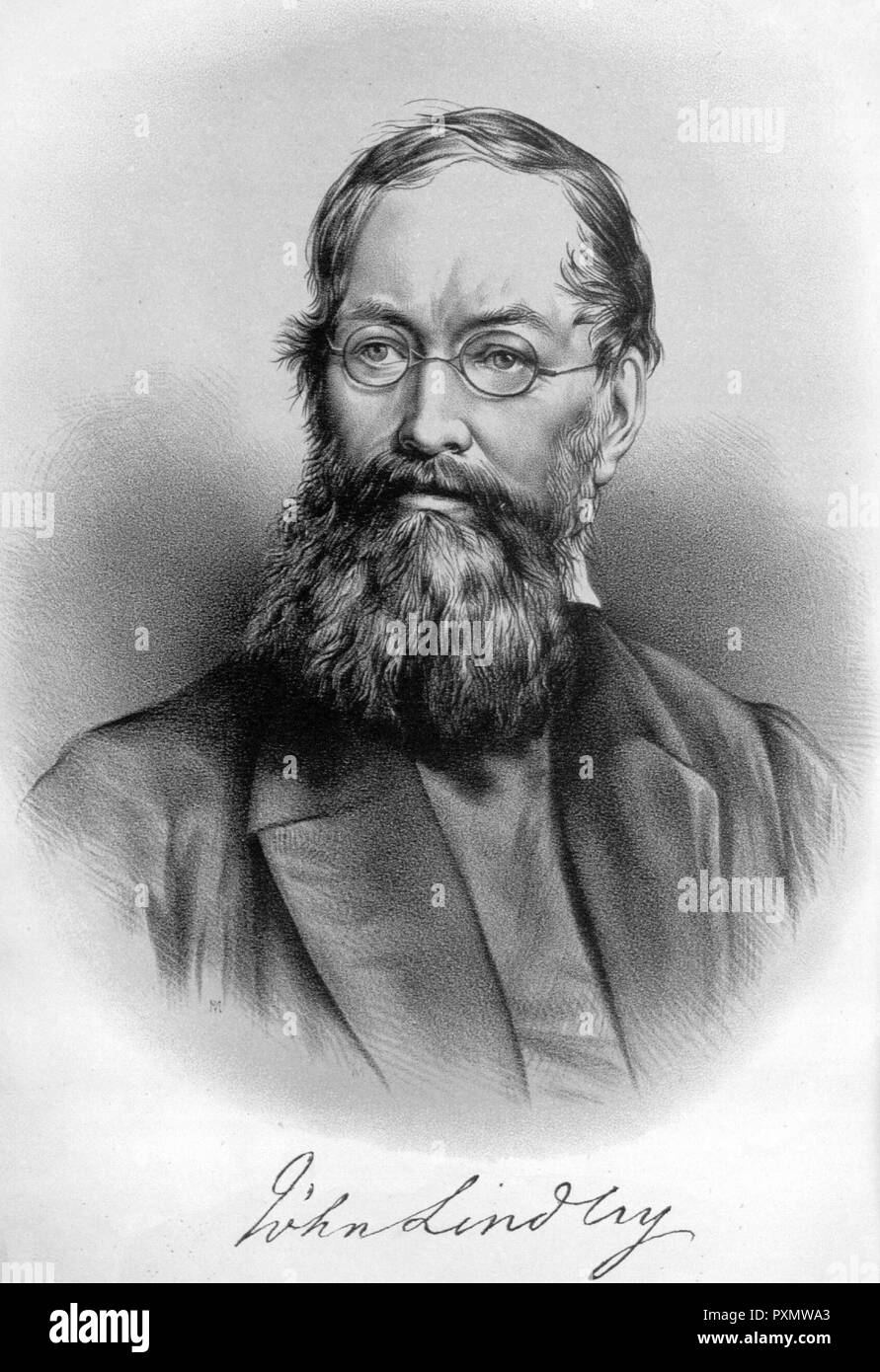JOHN LINDLEY (1799-1865) botánico inglés y jardinero Foto de stock