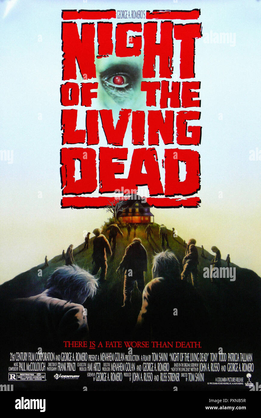 La noche de los muertos vivientes - póster de película original Fotografía  de stock - Alamy