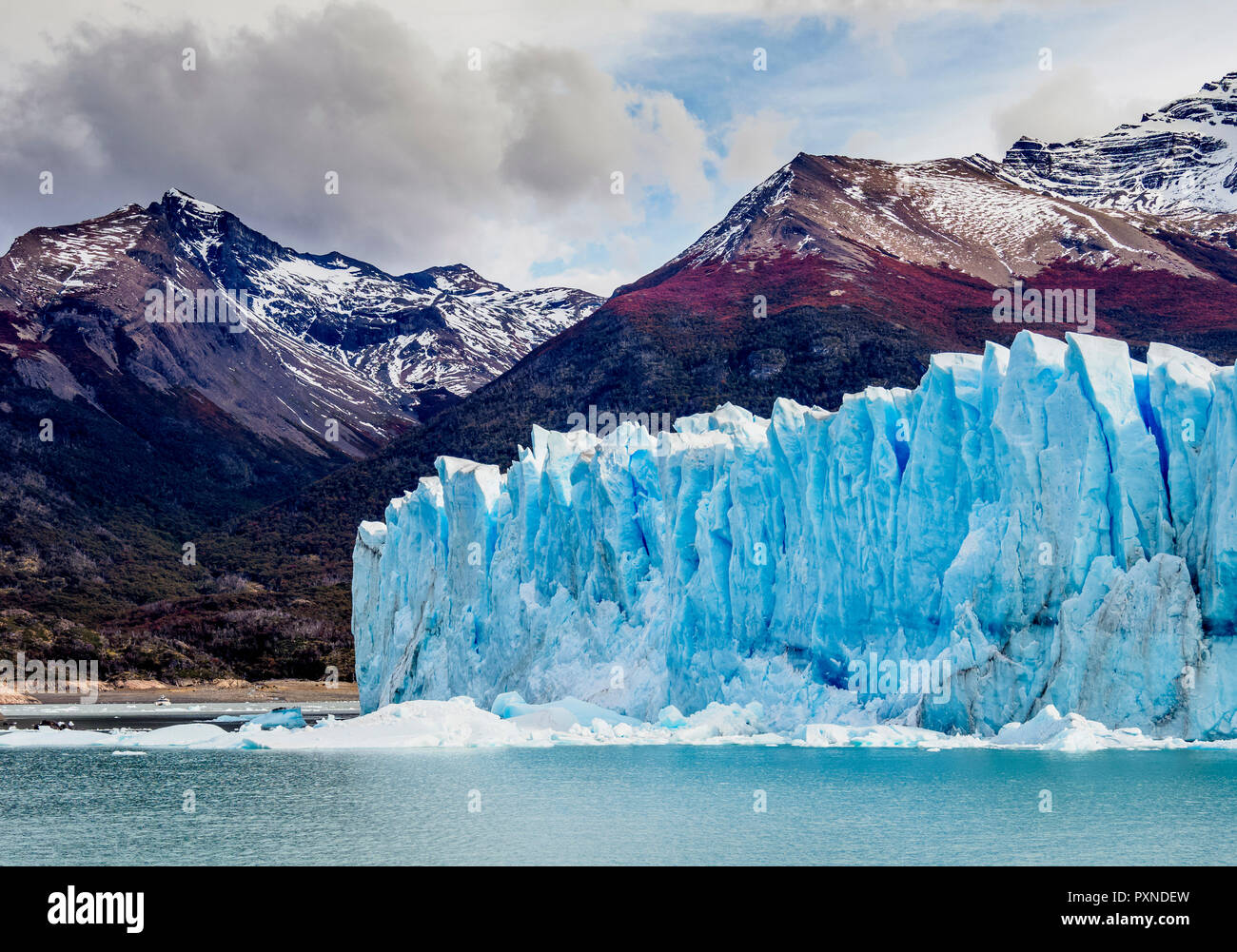 Glaciar Perito Moreno, El Parque Nacional Los Glaciares, provincia de Santa Cruz, Patagonia, Argentina Foto de stock