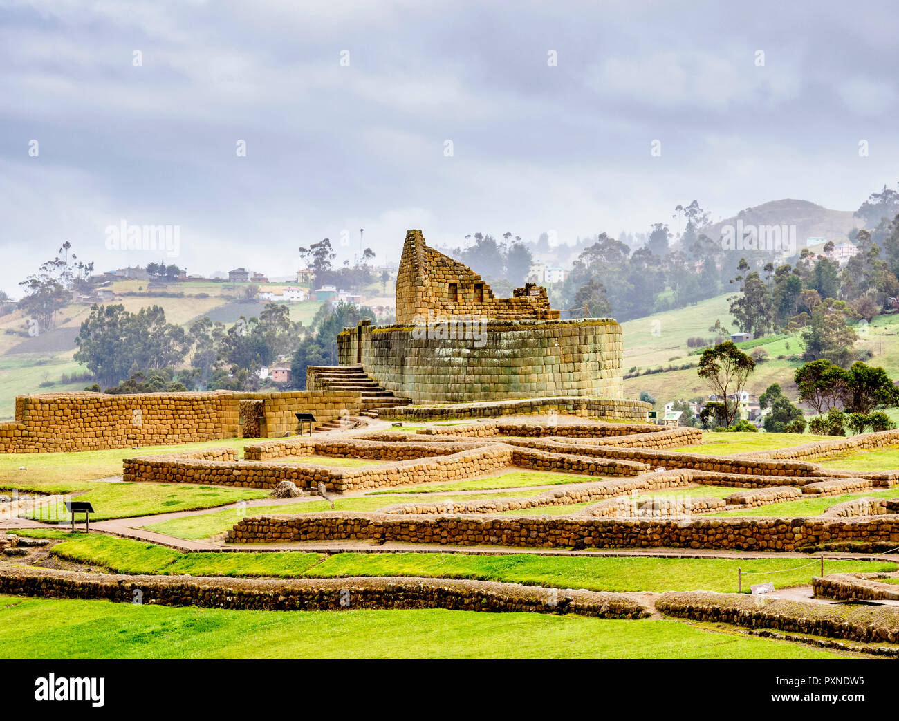 El Templo del Sol, Las Ruinas de Ingapirca, Ingapirca, provincia de Cañar, Ecuador Foto de stock