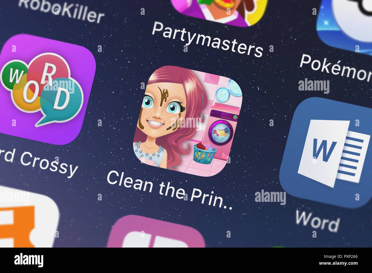 Londres, Reino Unido - 23 de octubre de 2018: Captura de pantalla de la app  móvil limpiar las Princesas - Juegos para niños (niños y niñas) de  Ninjafish Studios Fotografía de stock - Alamy