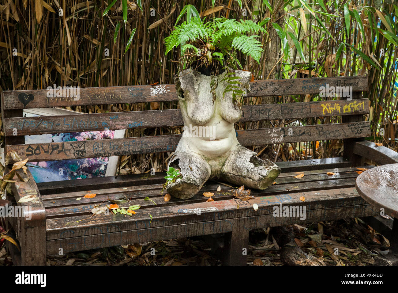 Una estrafalaria descabezados maniquí torso con hojas que crecen fuera de  su cuello sobre Eel Pie Island,Londres,Inglaterra,Reino Unido Fotografía de  stock - Alamy