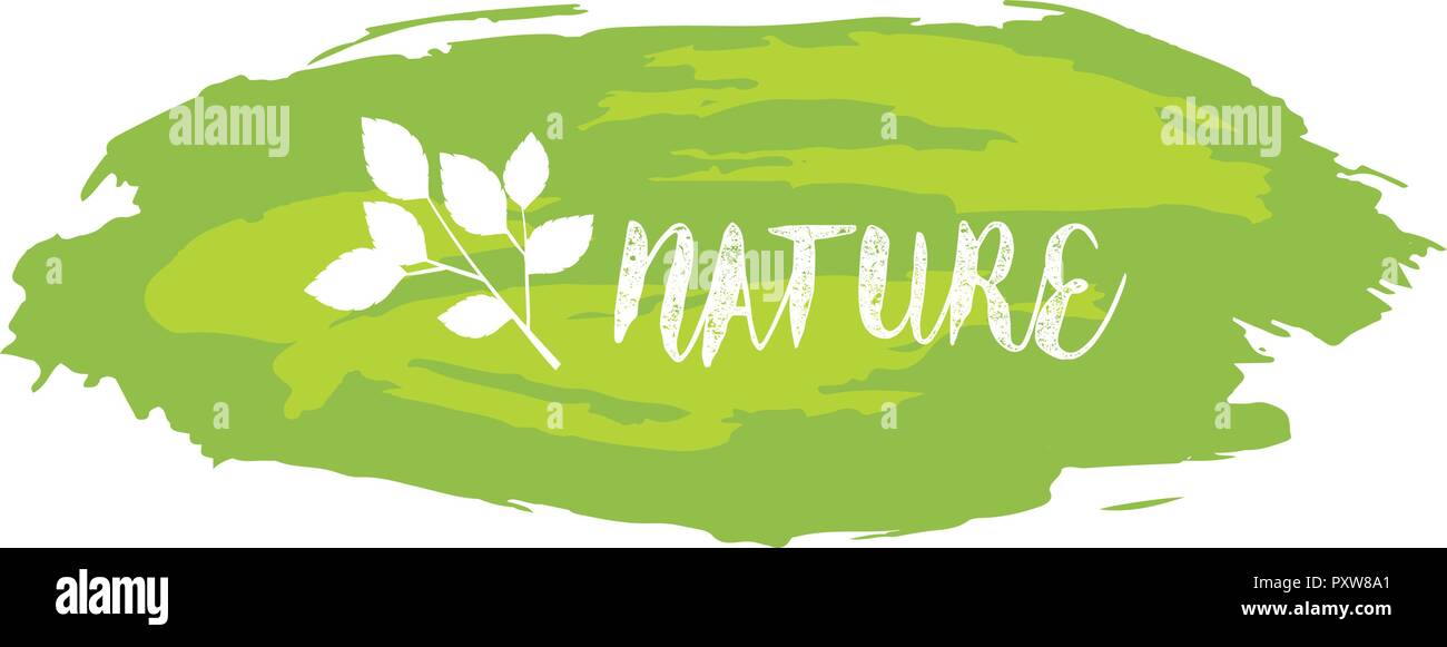 Diseno De Fuente Para Word Naturaleza Verde En La Ilustracion Imagen Vector De Stock Alamy