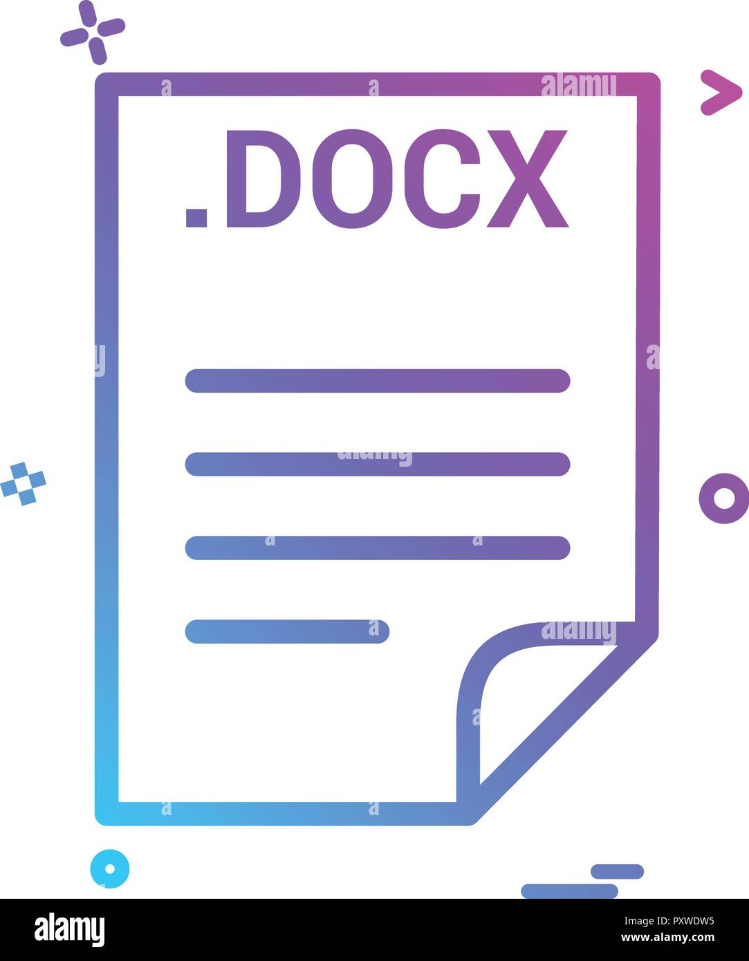 DOCX aplicación descargar archivo icono de formato de archivos de diseño  vectorial Imagen Vector de stock - Alamy