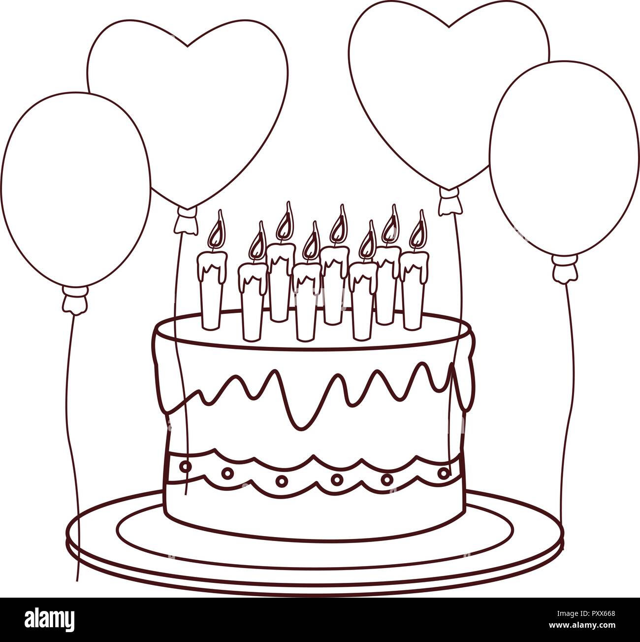 Feliz cumpleaños dibujos animados Imagen Vector de stock - Alamy