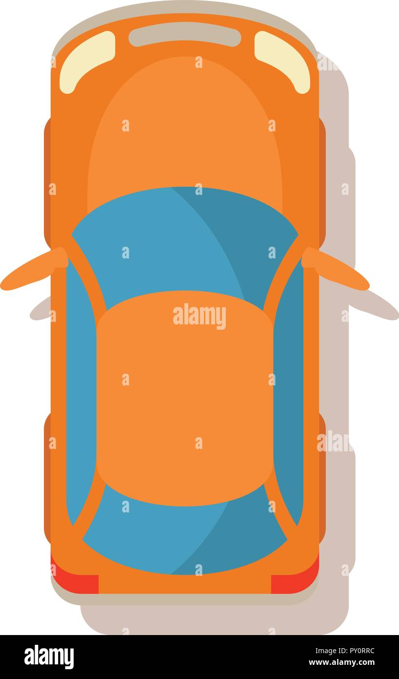 Icono De Coche Anaranjado Estilo De Dibujos Animados Imagen Vector De Stock Alamy