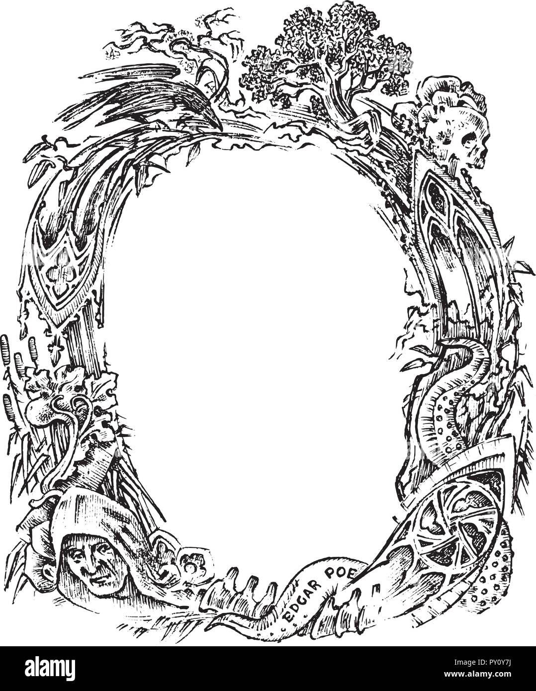 Illustration Gothic Decor Fotos E Imagenes De Stock Alamy