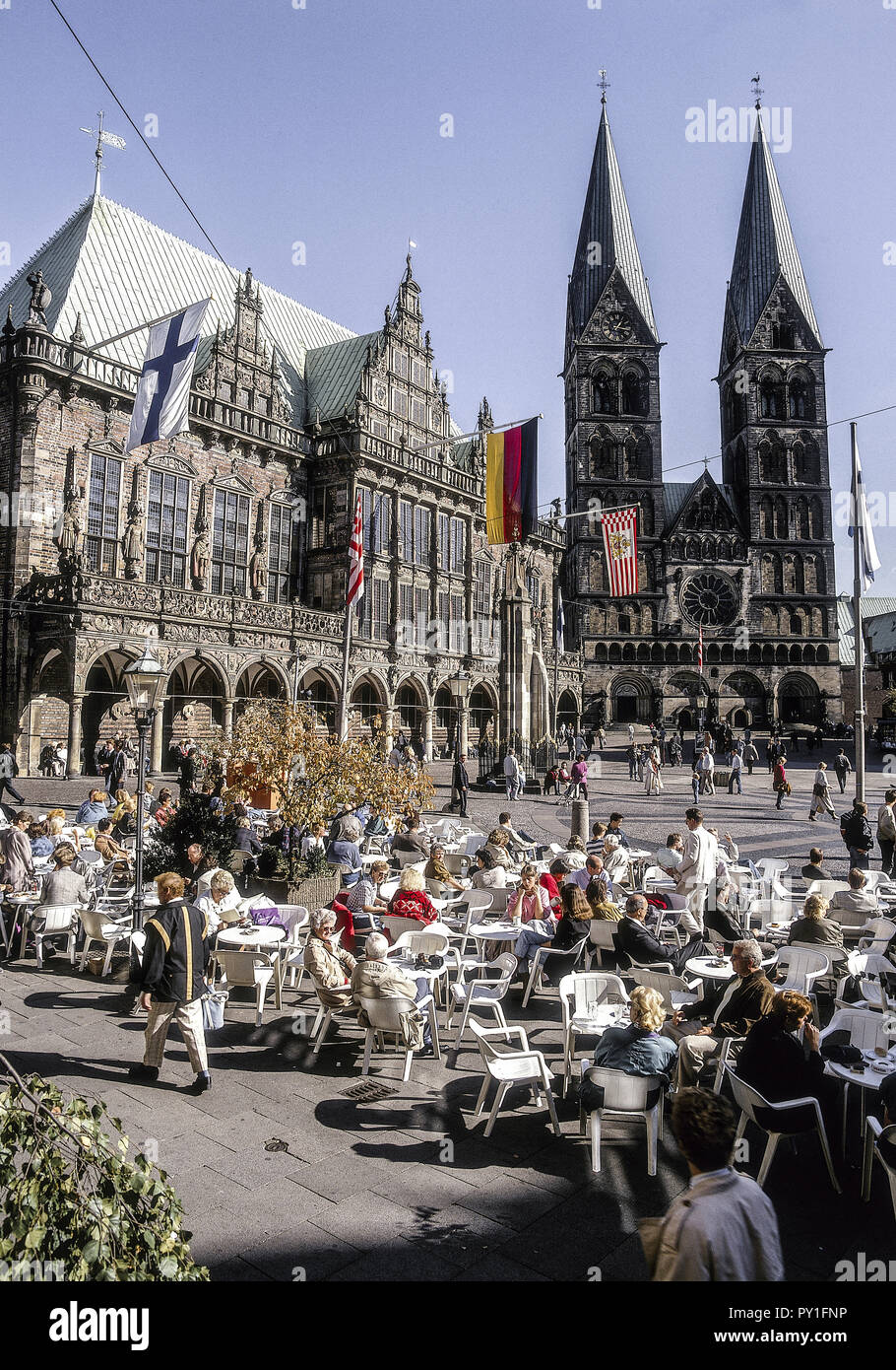 Bremen, Rathaus, Marktplatz, Dom San Petri, Deutschland Foto de stock