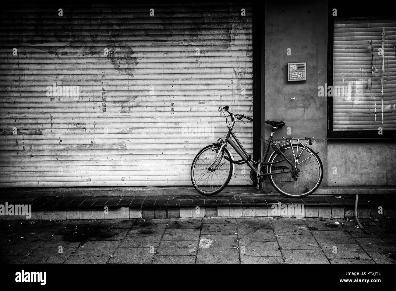 Bicicleta típica en Holanda, detalle de