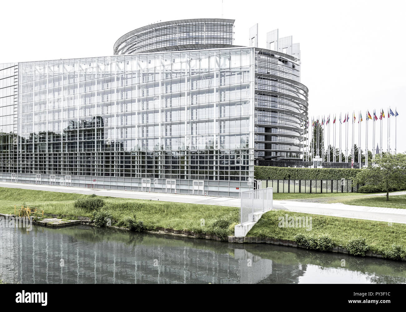 Europaeisches Parlament en Strassburg Foto de stock