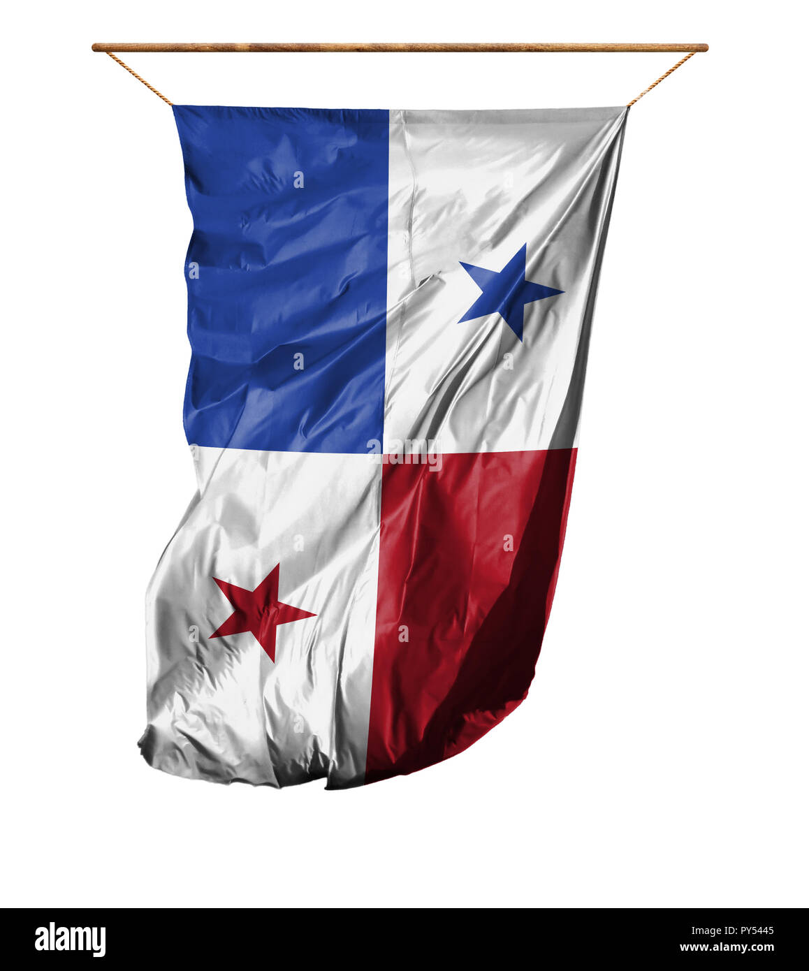 Bandera de Panamá. Vertical bandera.aislado sobre un fondo blanco