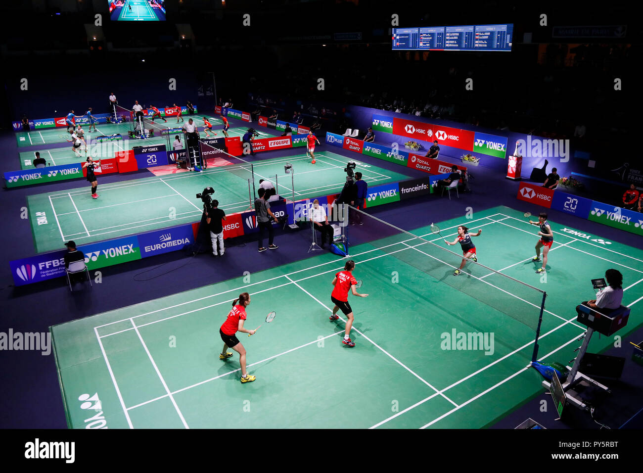 Estadio Pierre de Coubertin, París, Francia. 25 Oct, 2018. Vista general,  Octubre 25, 2018 - Badminton : YONEX