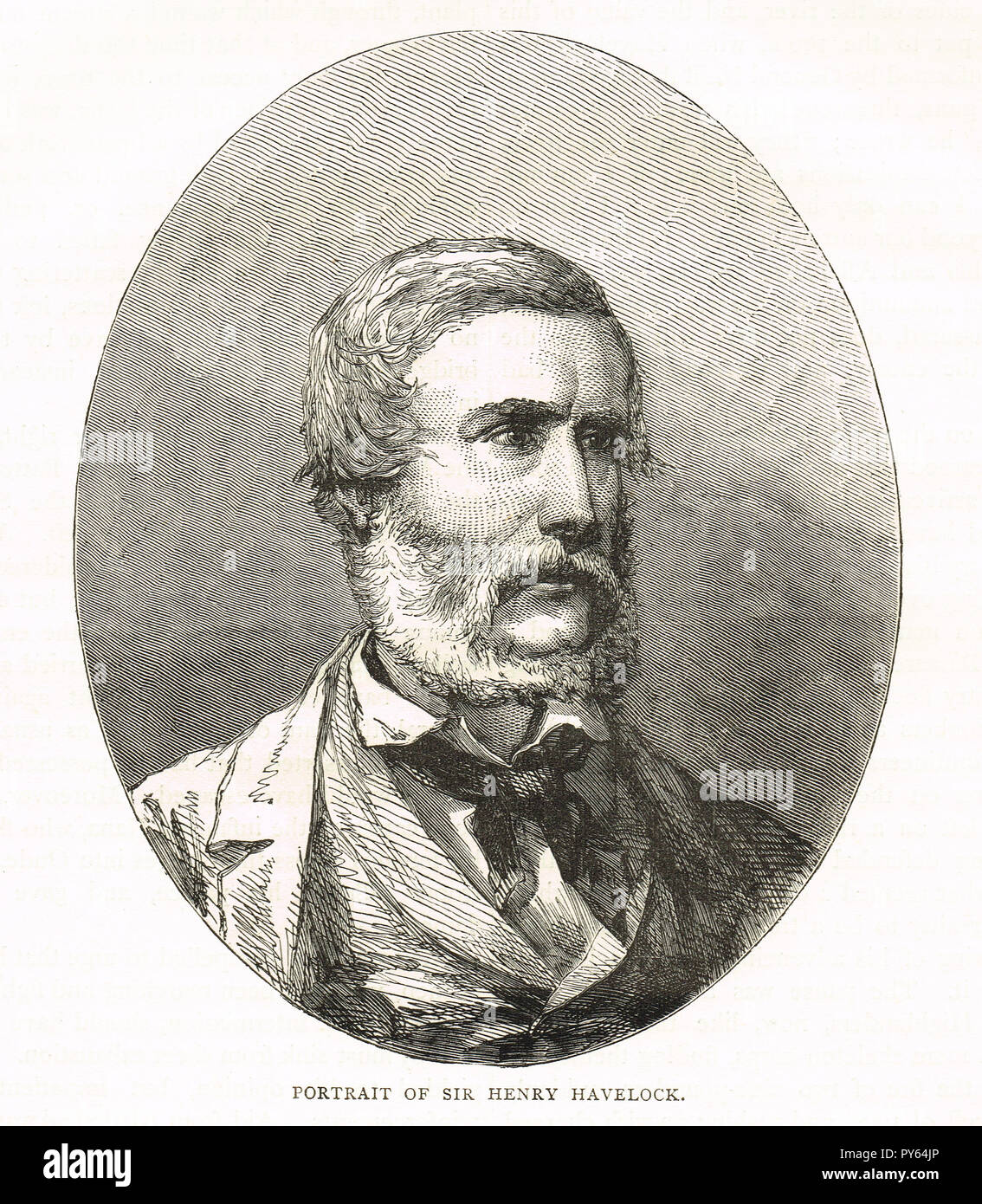 El Mayor General Sir Henry Havelock. El general británico, particularmente aquellos relacionados con la India, recapturado Cawnpore durante la rebelión india de 1857 Foto de stock