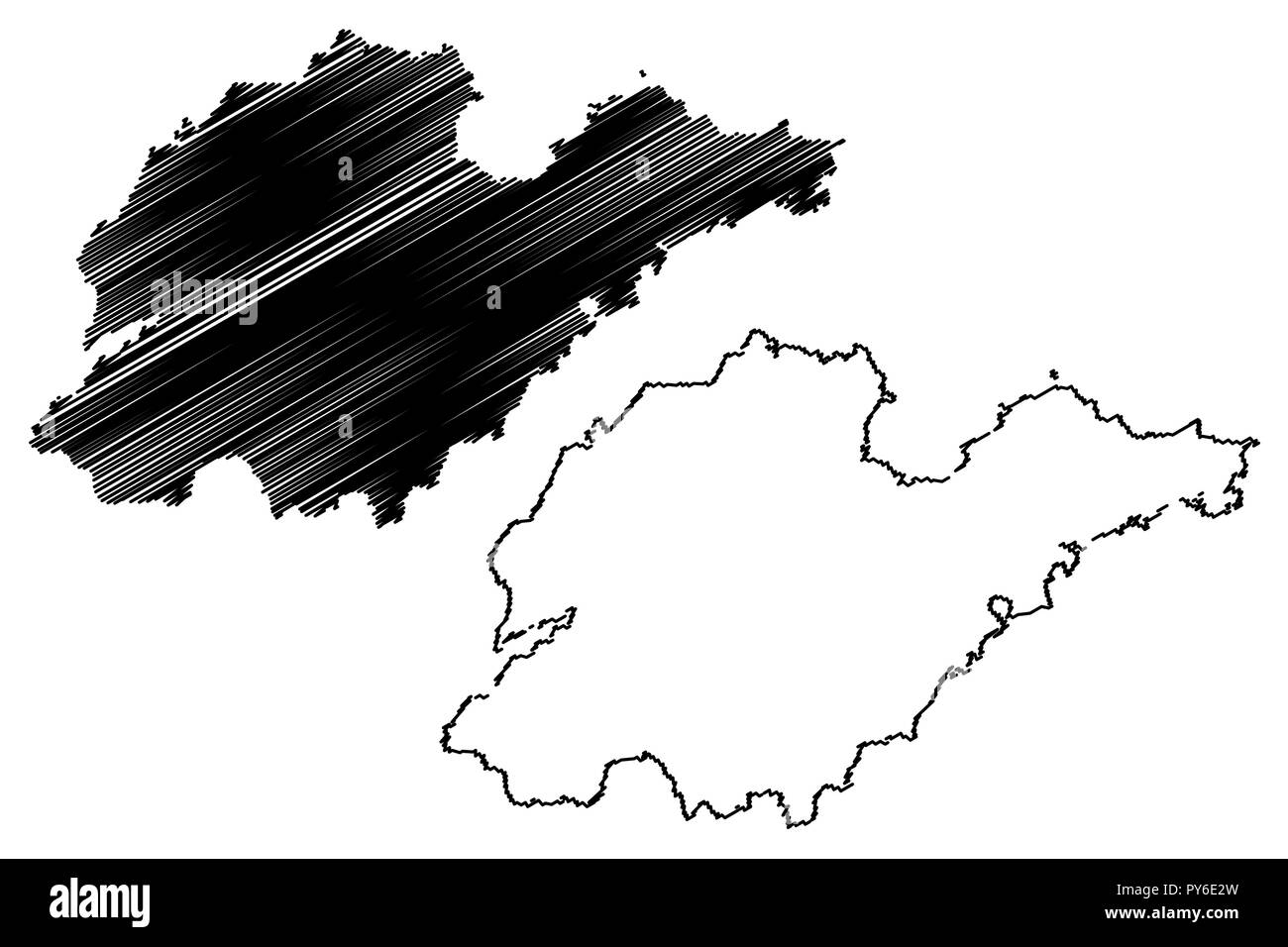 En la provincia de Shandong (Divisiones Administrativas de China, China