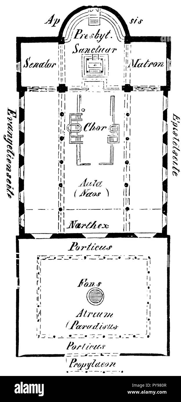 Floor plan of the basilica fotografías e imágenes de alta resolución