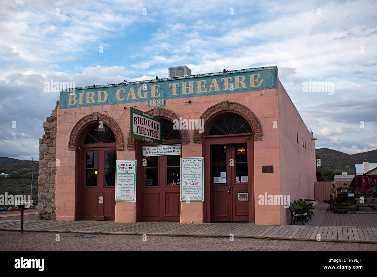Bird Cage Theatre. Tombstone Arizona, EE.UU. Foto de stock